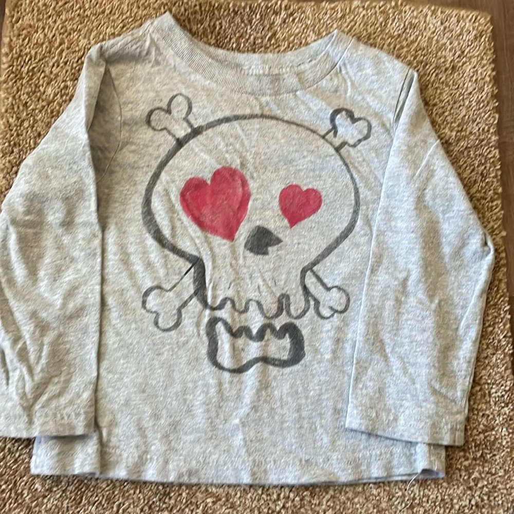 Skull long sleeve gray T-shirt 18-24M